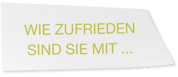 wie zufrieden sind sie mit..